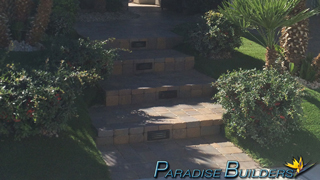 Paver steps leading to the front entrance of a house in anthem las vegas